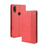 For Alcatel 3V (2019) Magnetic Buckle Retro Crazy Horse Texture Horizontal Flip Leather Case with Holder & Card Slots & Photo Frame(Red)