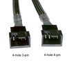 0.27m Computer PWM Temperature Control Cooling Fan Extension Cable Chassis HUB Connector(1 In 2)