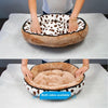 Warm Pink Oval Pet Bed, Medium (50x43cm) - Cat & Small Dog