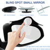 1pair Car Rearview Mirror Rain Eyebrow Blind Spot Reversing Round Mirror(Black)