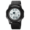 SKMEI 1883 Ultra-Thin Case Sports Multi-Function Watch Astronaut Watch(Black White Machine)