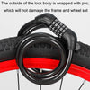 Mountain Bike Riding Anti-theft Key Combination Lock, Size: Upgrade Positioning(Black)