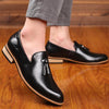 Pointed British Men Dress Shoes Soft Rubber Sole Shoes Wedding Shoes, Size:44(Black)