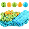 85 in 1 DIY Tent Toy Assembling Play House DIY Children Tent Building Toy( Round-Green)