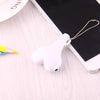 1 Male to 2 Females 3.5mm Jack Plug Multi-function Heart Shaped Earphone Audio Video Splitter Adapter with Key Chain for iPhone, iPad, iPod, Samsung, Xiaomi, HTC and Other 3.5 mm Audio Interface Electronic Digital Products(White)