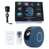 Star Projection Lamp Remote Control LED Colorful Laser Night Light US Plug(Gray Blue)