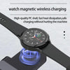 B20A 15W Qi Wireless Charger 3-in-1 Vertical Stand Phone Holder for Samsung Watch / Galaxy Buds(Black)