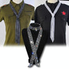 Silver Women Sequined Rhinestone Bow Tie Dance Costume Accessories