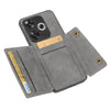 For Xiaomi Poco F6 Double Buckle Card Slots Magnetic Phone Case(Grey)