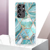 For Samsung Galaxy S25 Ultra 5G Electroplating Splicing Marble TPU Phone Case(Blue)