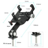 DEEMOUNT BG093B Road Bicycle Cell Phone Bracket 6 Claw Aluminum Handlebar Cover Fixed Navigation Holder(Black)