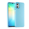 For Samsung Galaxy A06 4G Frosted Translucent TPU Hybrid PC Full Coverage Phone Case(Blue)