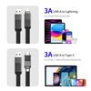 ENKAY ENK-CB134 4-in-1 60W USB-A / Type-C to 8 Pin / Type-C Nylon Braided Magnetic Fast Charging Data Cable, Cable Length:1.2m