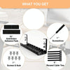 Stretchable Under Desk Cable Management Tray Carbon Steel Cable Organizer Cable Storage Rack(White)