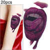 20pcs S-291 Halloween Terror Realistic Wound Blood Mouth Temporary Tattoo Sticker