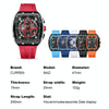 Curren 8442 Sport Six-Hand Silicone Strap Men Quartz Watch, Color: Rose Shell Blue