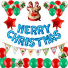 12 Inch Sequin Mall Decoration Balloon Christmas Set(Blue Star Letter)