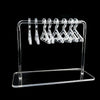 Acrylic Coat Hanger Style Earring Storage Display Stand Holder(Transparent)