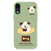 For iPhone XR Skin Feeling Jelly TPU Hybrid PC Phone Case(Enthusiastic Puppy Green)