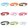 Japanese Harajuku PU Leather Heart Shape Punk Collar Fashion Female Choker Necklace, Random Color Delivery