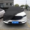 Anti-Dust Anti-UV Heat-insulating Elastic Force Cotton Car Cover for Hatchback Car, Size: 3.9m~4.19m(Black)