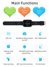 REACHFAR RF-V46-B GPS Smart Tracker WatchBand, Support SOS / Camera / Health Management / 4G LTE / Blood Pressure / Heart Rate, For North America / South America(Black)