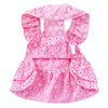Pink Lace Dog Dress, XS, Breathable Cotton, Summer Pet Clothes