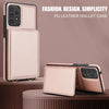 For Samsung Galaxy Note20 Ultra Crossbody Dual-buckle Wallet RFID Back Leather Phone Case(Rose Gold)