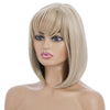 Wig-435B Light Gold Ladies High Temperature Silk Short Wig Chemical Fiber Headgear