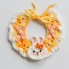 Knitted Pet Collar Scarf with Bow, Rabbit Detail - S/M/L