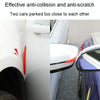 SAHNSHI 4pcs /Pack 7755 Car Door Anti-Collision Silicone Strip Bumper Mirror Thickening Decorative Stickers(Gray)