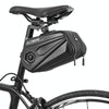 WEST BIKING Large Capacity 2.6L Bicycle Tail Bag Hard Shell Saddle Bag Adjustable Bracket Seat Cushion Tail Bag(Black)