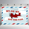 150x100cm Cartoon Small Aircraft Children Birthday Background Cloth
