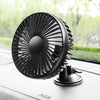 SUITU  12V/24V Mini Car Fan USB Charging Single Head Fan 360 Degree Cooling Fan, Style: Suction Cup Model