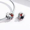 S925 Sterling Silver Ladybug Beads DIY Bracelet Necklace Accessories