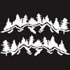 2 PCS/Set D-924 Mountain Woods Pattern Car Modified Decorative Sticker(White)