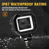 S15 Motorcycle Square Fisheye Lens Spotlight(Black)