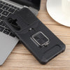 For Samsung Galaxy A16 5G / 4G Camera Shield Card Slot PC Hybrid TPU Phone Case(Black)