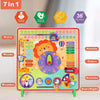 7 In 1 Kids Calendar & Teaching Clock Educational Toys(Lion)