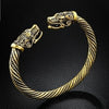 Men Wristband Cuff Dragon-Head  Viking Bracelet Jewelry Fashion Accessories(Antique Gold Plated)