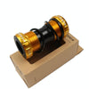 Meroca Mountain Bike Bottom Axle One Hollow Bb Bicycle Screw-In Bottom(Gold)