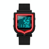 SANDA 388 Fashionable Square Outdoor Sports Leisure Watch Men's And Women's Multi-Functional Waterproof Luminous Electronic Watch(Red)