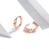 Sterling Silver Love Earrings Heart-shaped Rose Gold Plated Earrings S925 Female Earrings