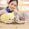 30-60cm Cute Corgi Dog Plush Toy Lovely Christmas Gift for Kids Stuffed Soft Animal Cartoon Pillow Valentine Present, Height:35CM(Gray)