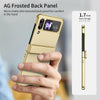 For Samsung Galaxy Z Flip4 Integrated AG Frosted Vacuum Plating Phone Case(Gold)