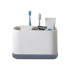 Removable Toothbrush Toothpaste Storage Toilet Set Shelf(Gray)