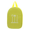 Outdoor Camping Kitchen Utensils Portable Storage Bag Picnic Flatware Supplies(Green)