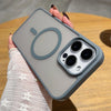 For iPhone 14 Pro Frosted Skin Feel MagSafe Phone Case(Titanium Gray)