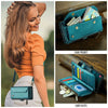 For Samsung Galaxy S25+ 5G CaseMe C36 Card Slots Zipper Wallet RFID Anti-theft Leather Phone Case(Blue)