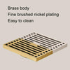 All Copper Brushed Anti-Odor Floor Drain Gravity Copper Core Bathroom Floor Drain, Specification: Square Invisible